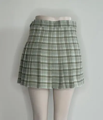 Comfy And Ready Plaid Skorts In Mint Green Size Medium