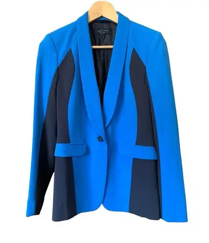 Rag and Bone  Jefferson Color Block Blazer Blue Black Size 0