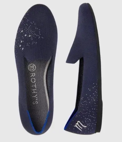 Rothy's Zodiac Scorpio Loafers Retired Slip On Washable Flat Navy Blue Size 12