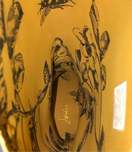 JOULES Navy Blue Tall Rain Boots with Red Bow and Toile Lining Size 9