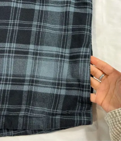 Aventura Women's Medium Organic Cotton Navy Plaid Full Zip Jacket