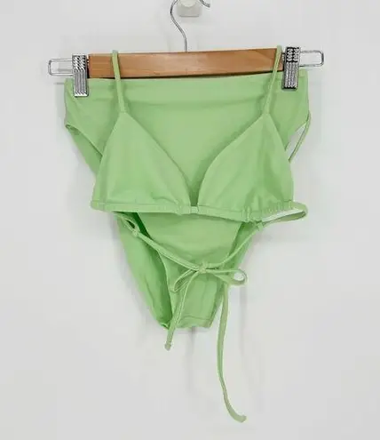 Jade Swim Two Piece Via Triangle Top and Incline High Waisted Bikini Women's XS