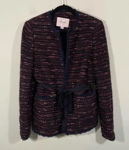 LK Bennett LK Bennet London Women's Navy & Red Tweed Elaine Blazer Size 8