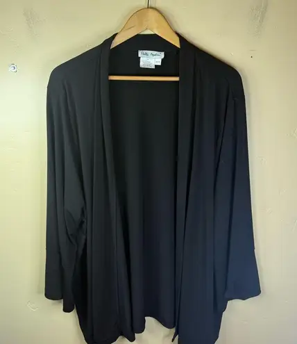 Ulla Popkin 24/26 Black Open Front Cardigan Flowy Career Office Wear