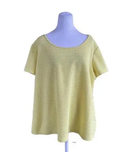 Jaclyn Smith Women's Yellow T-Shirt 1X