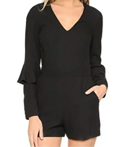 Club Monaco BODENA BLACK VNECK ROMPER 2