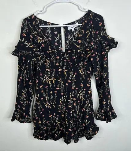 Likely NEW Revolve Amira Romper Long Sleeve Ruffle Floral Print Size 4