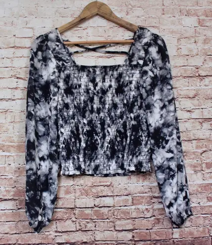 Good Luck Gem GLG | Square Neck Tye Die L/S Blouse