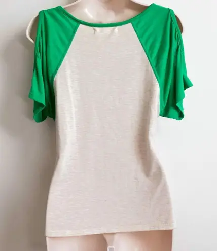 Rewind cold shoulder floral hi low short sleeve