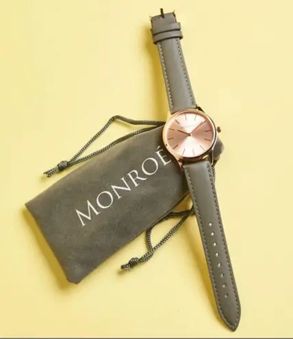 NWT Monroe Classique Wrist Watch in Sunburst Solerose Gray