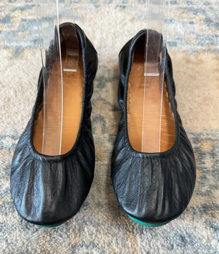 Tieks Black Leather Matte flats Size 8