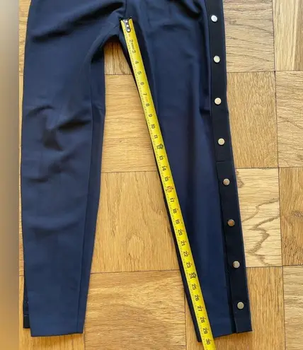 Maje NWT blue slim joggers w/ black contrast piping and chrome buttons Sz 38