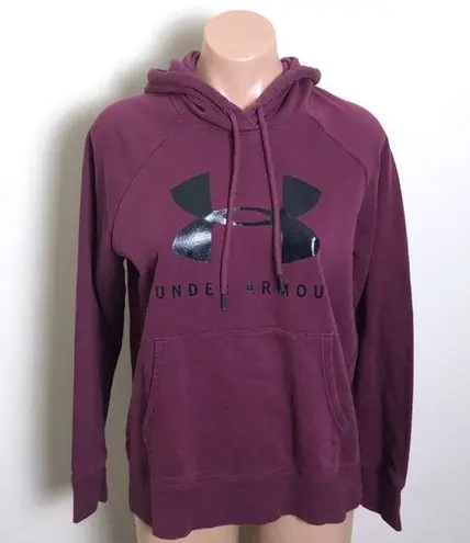 Under Armour  Plum Purple Black Logo Hoodie