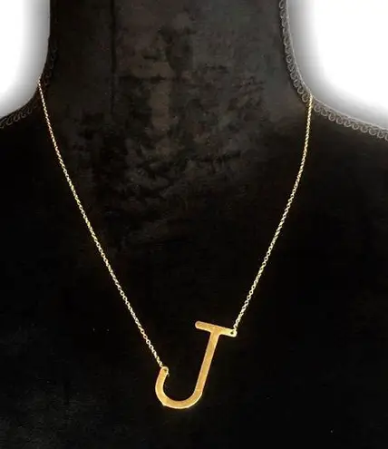 Gold Initial Pendant Necklace Letters A