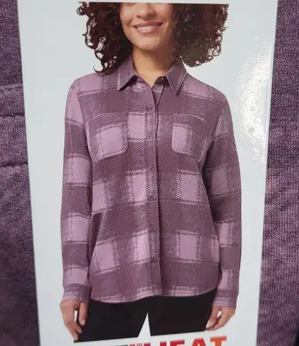 32 Degrees Heat 32° Heat Stretch Plaid Button Down Top - Image 2