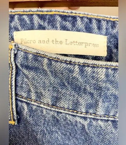 Pilcro and the Letterpress Anthropologie Hyphen Boy Fit Fringe Crop Jeans 28