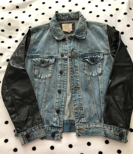 Forever 21 Leather Jean Jacket