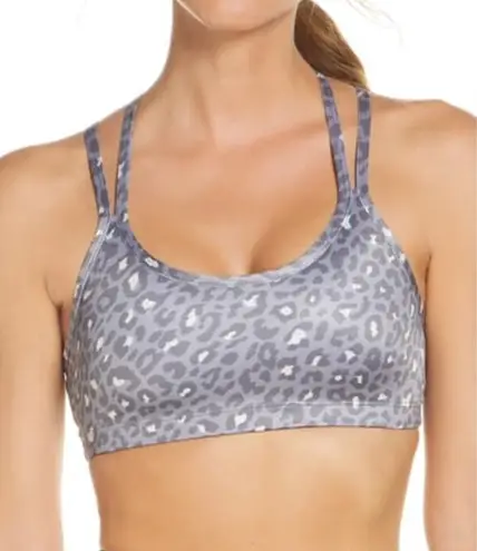 Beyond Yoga Lux Atlas Leopard Print Sports Bra In Gray Leopard Small