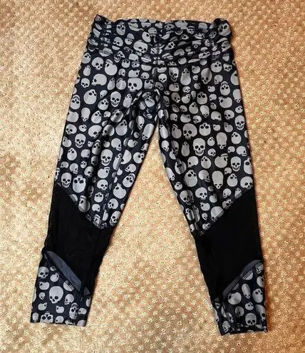 Chill by Will With Scull leggings l All Over Crop Pants l Size:3 l Navy,Grey Blue Size M