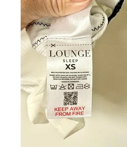 Lounge NWT Pull On Lace Trim Mid-Rise Sleep Pajama Shorts White Women's Size XS