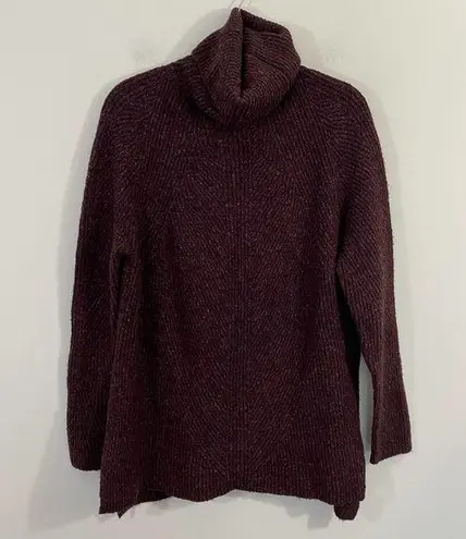 Sweaty Betty  Women's Black Cherry Shakti Turtleneck Chucky Knit Sweater Size L