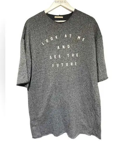Oversized | Zara Gray Look at Me and See The Future Sweater Dress Small Gray