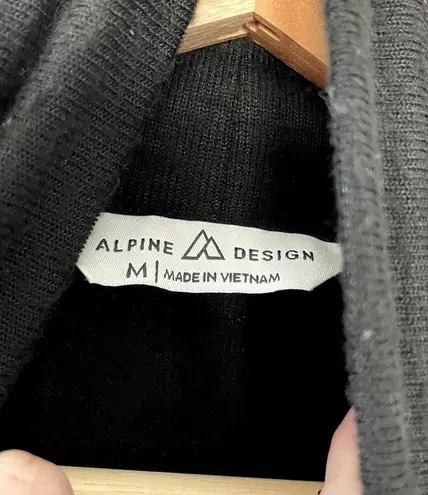 Alpine Design black turtleneck knit sweater casual women's size medium warm