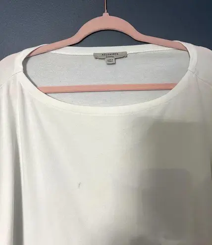 ALLSAINTS Rita X Small White Top Oversized Lagenlook Layering Womens