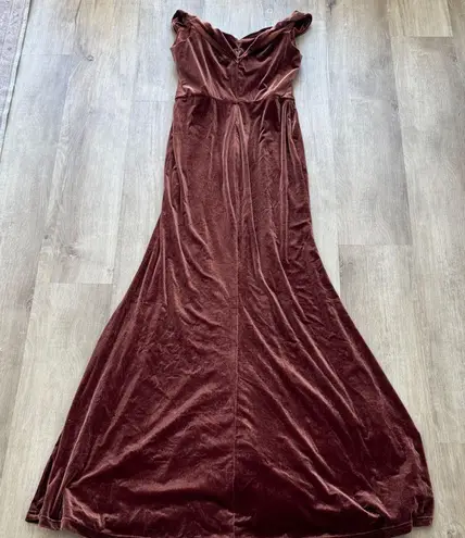 Revelry Bardot Velvet Dress sz 6