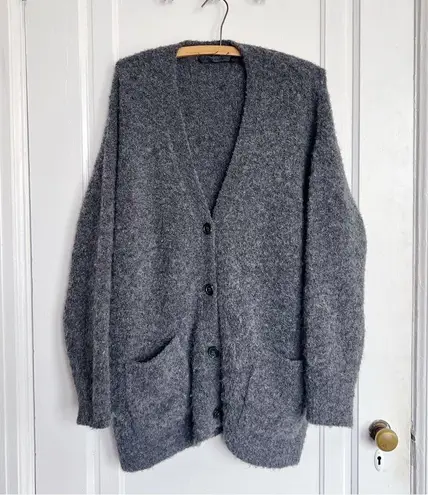 Jenni Kayne • Boucle Cocoon Cardigan Sweater Charcoal dark grey alpaca Gray