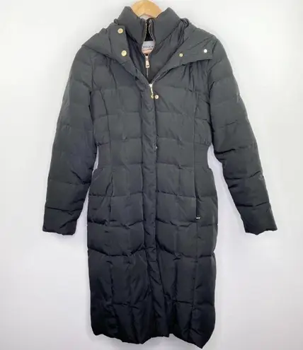 Cole Haan  Taffeta Quilted Black Puffer Down Coat Jacket Women's Size Small S