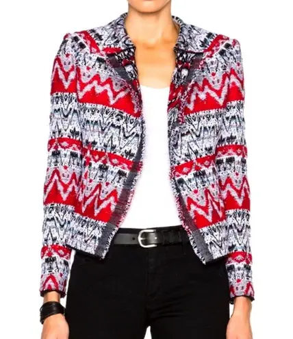 IRO Kroe Paris Tweed Jacquard Jacket Size 36 Small