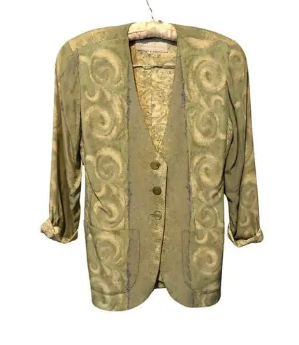 Vintage Platinum Dorothy Schoelen Skirt Set Jacket Top Short Long Skirts 3 pcs S Tan