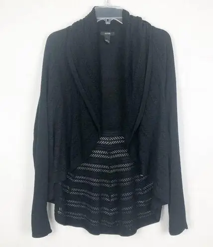 Alfani  Women's Black Open Front Cardigan Size Small