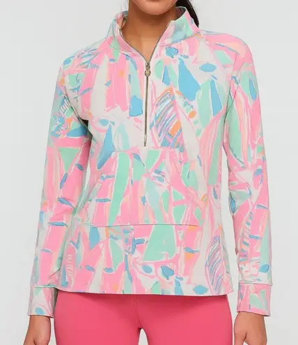 Lilly Pulitzer  Out To Sea Skipper Popover Half Zip Sailboat Sweatshirt Small - Image 1