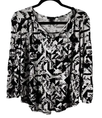 cupio Black And White Blouse