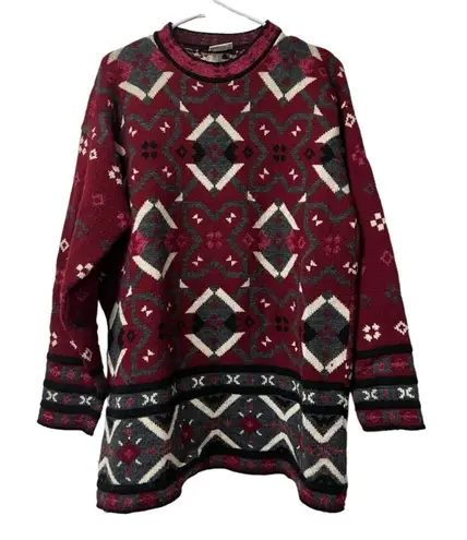 Classic Elements Womens Sweater Pullover Knit Crew Neck Size Large Holiday