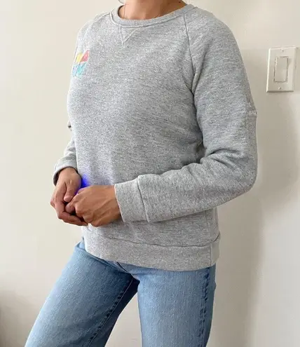 Marine layer APMM Embroider Logo Heather Gray Pullover Sweatshirt Women's Size S