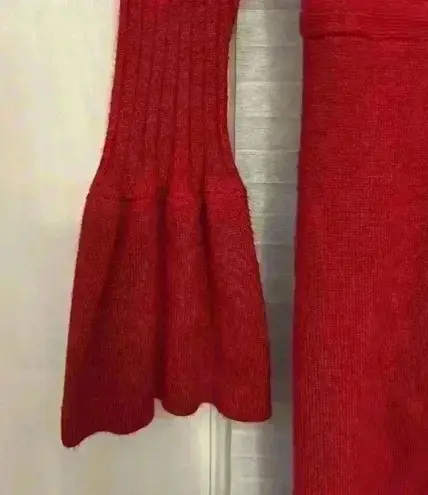 kim rogers Red cardigan sz Large bell sleeves big buttons very stylish