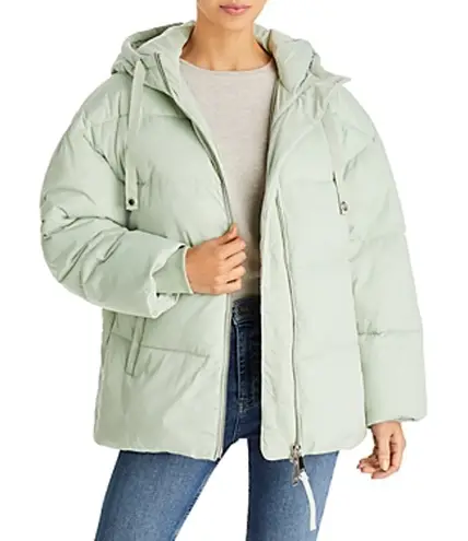 AQUA  Hooded Puffer Coat Small‎ Celadon Size Medium - Image 1