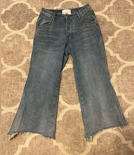 One Teaspoon  libertine high waisted cropped wide leg denim jeans size 25