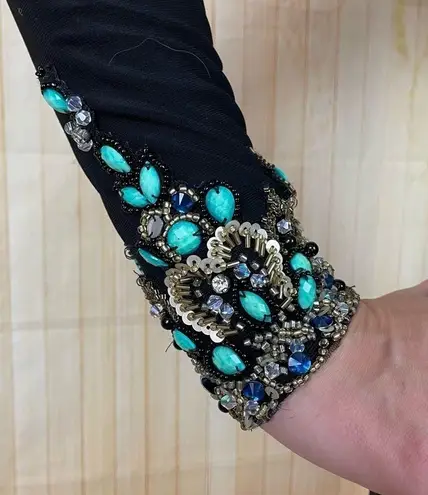 Mori Lee Black Beaded Mermaid Gown Size 0