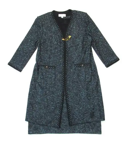 NWT St John Collection Santana Knit Tweed Combo Dress & Jacket 2