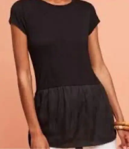 Dolan Left Coast Women’s Size S Black Tunic Top Tee High Low Minimalist USA Made