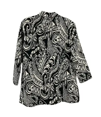 Units Petite Black White Button Front Shirt/Blazer Petite Size XL NWT | 40