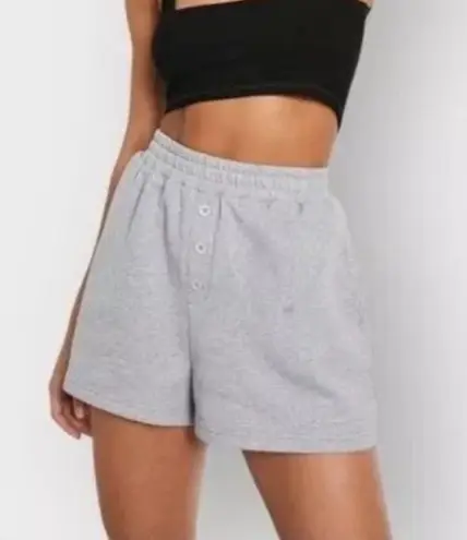 SheIn Boxer Sweat Shorts in Ash Gray