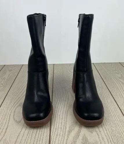 Sun + Stone Women's Aleenn Dress Booties 8.5M Black Smooth $90 Size 8.5