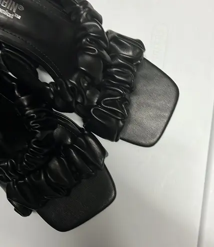 Cape Robbin Chunky High Heels for Women, Strappy Shoes with Square Open Toe 9