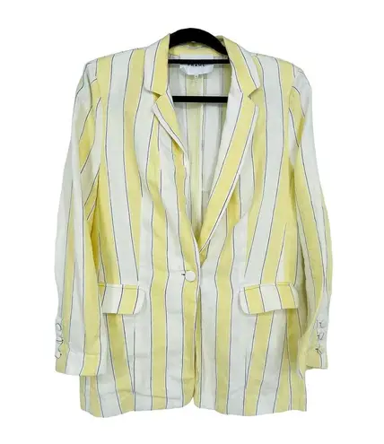 Frame  Linen Stripe Blazer Size 8