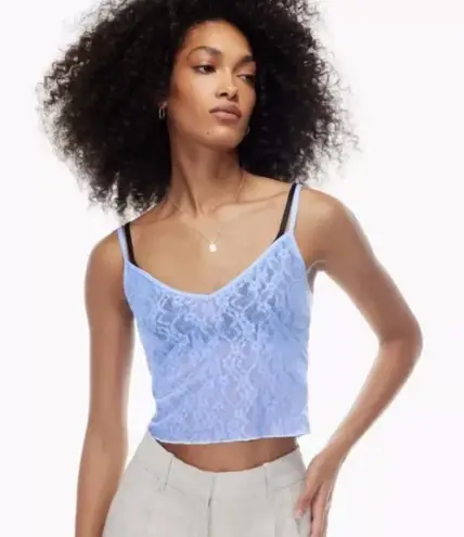 Aritzia Wilfred Sargasso Crop Lace Top Cami Women’s Large Blue